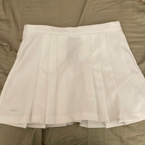 Head Sportswear Pleated White Mini Tennis Skirt Size L - Picture 1 of 4
